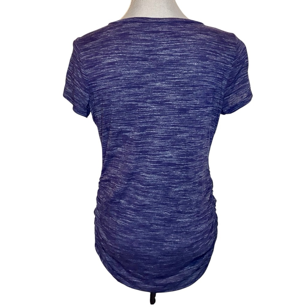 Purple V-Neck Maternity Top - Picture 3 of 4